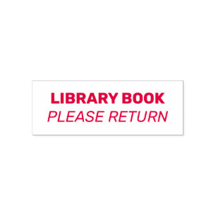 Carimbo Auto Entintado Livro da Biblioteca Por Favor Devolver