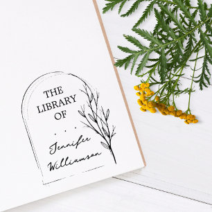 Carimbo Auto Entintado Livro de Biblioteca de Nomes Personalizados desenh