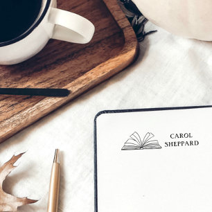 Carimbo Auto Entintado Livro de Nomes Personalizados Moderno e Simples