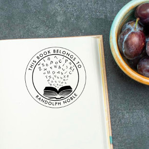 Carimbo Auto Entintado Livro Personalizado Da Biblioteca De Cartas