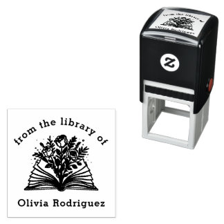 Carimbo Auto Entintado Livros de Botânica Da Biblioteca De