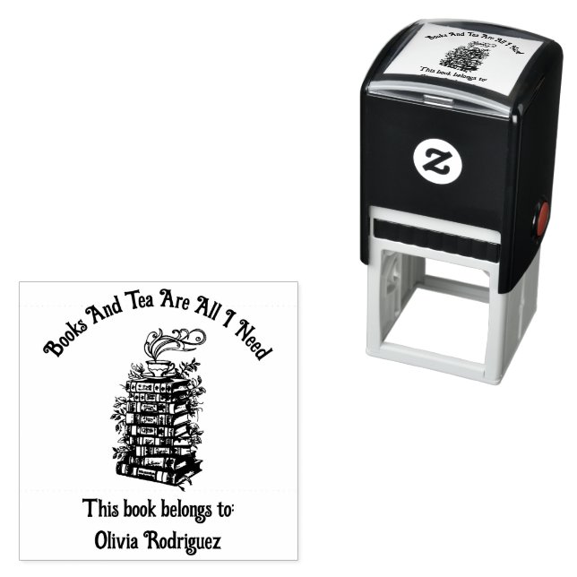 Carimbo Auto Entintado Livros e Chá (In Situ)