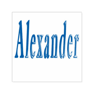 Carimbo Auto Entintado Logotipo Alexander Name