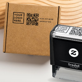 Carimbo Auto Entintado Logotipo comercial personalizado do código QR prof
