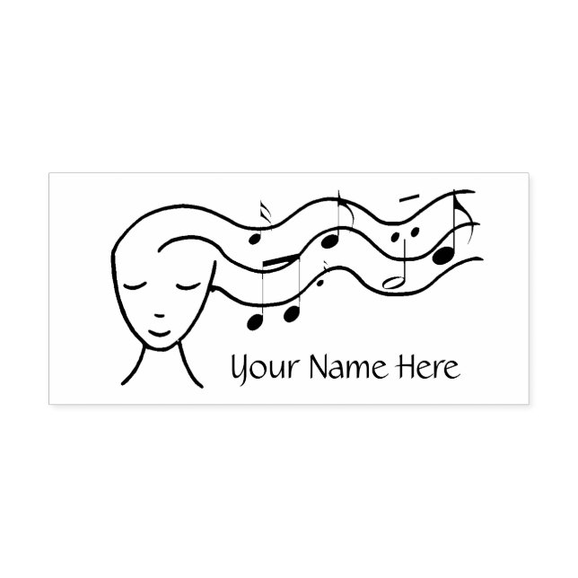 Carimbo Auto Entintado logotipo de música personalizado (Design)