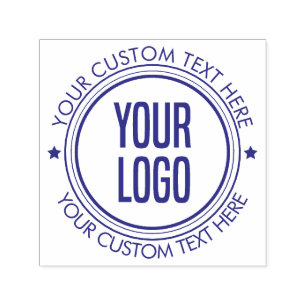 Carimbo Auto Entintado Logotipo de Negócios de Texto Personalizado