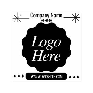 Carimbo Auto Entintado Logotipo de negócios personalizado & texto próprio