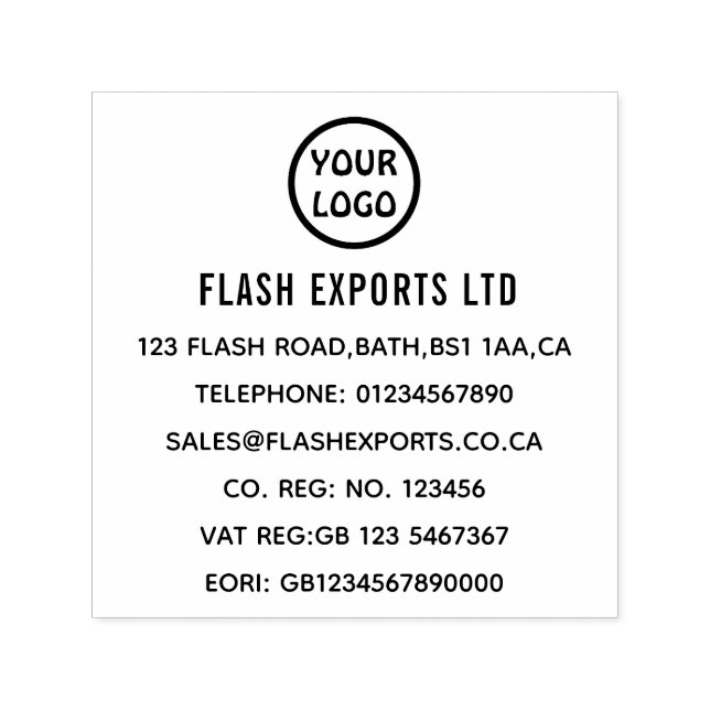 Carimbo Auto Entintado Logotipo Empresarial Personalizado (Design)