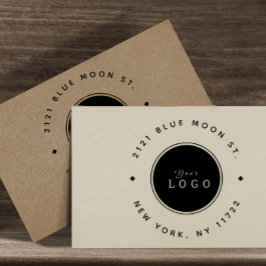 Carimbo Auto Entintado Logotipo Empresarial Personalizado Retorno Redondo