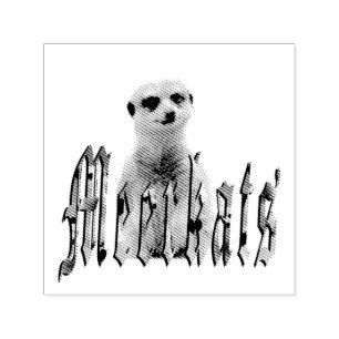 Carimbo Auto Entintado Logotipo Meerkat E Meerkat,