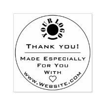 Logotipo Minimalista Feita com Amor Coração Obriga