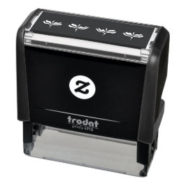 Carimbo Auto Entintado Lotus Flower Design