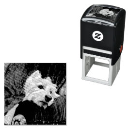 Carimbo Auto Entintado Lounging Westie em Sofa