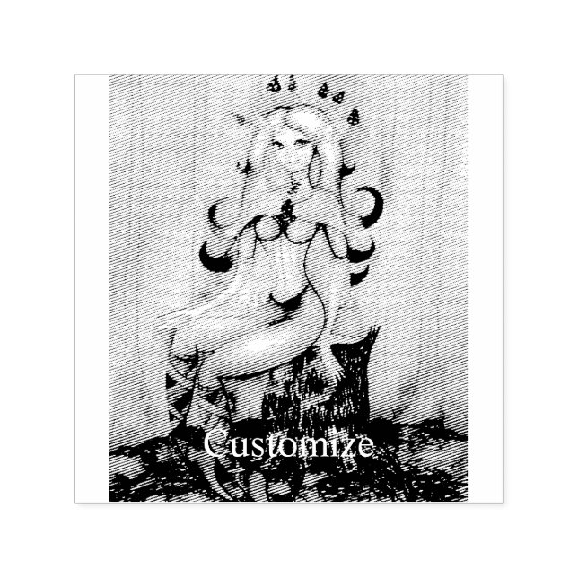 Carimbo Auto Entintado Lua balançando cabeça vermelha Thunder_Cove (Design)