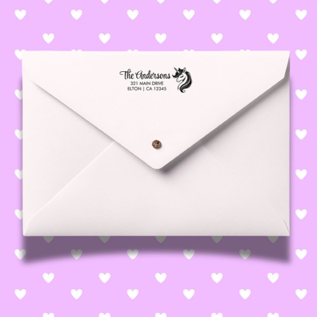 Carimbo Auto Entintado Magical Unicorn Birthday Bash (Add a magical touch to gifts, cards, and party favors today!)