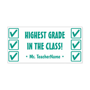 Carimbo Auto Entintado "MAIOR GRAU NA CLASSE!" + Nome do Tutor Personaliz