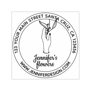 Carimbo Auto Entintado Mão da Flor