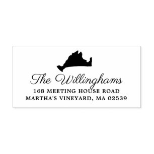 Carimbo Auto Entintado Mapa de Marthas Vineyard Massachusetts