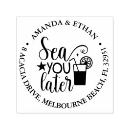 Carimbo Auto Entintado Mar Náutico tema mais tarde