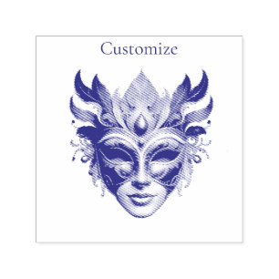 Carimbo Auto Entintado Mardi Gras Mask Thunder_Cove