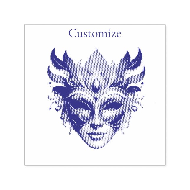 Carimbo Auto Entintado Mardi Gras Mask Thunder_Cove (Design)