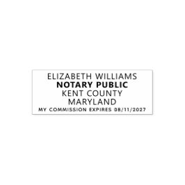 Carimbo Auto Entintado Maryland Notary Public