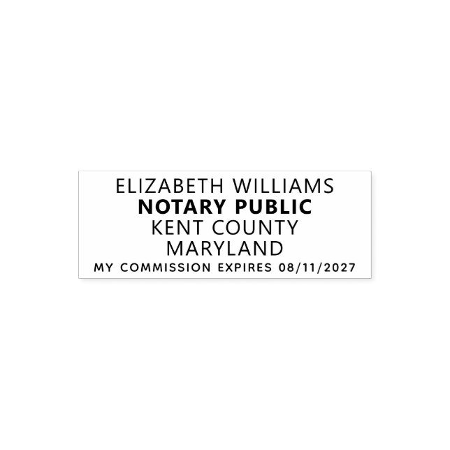 Carimbo Auto Entintado Maryland Notary Public (Design)