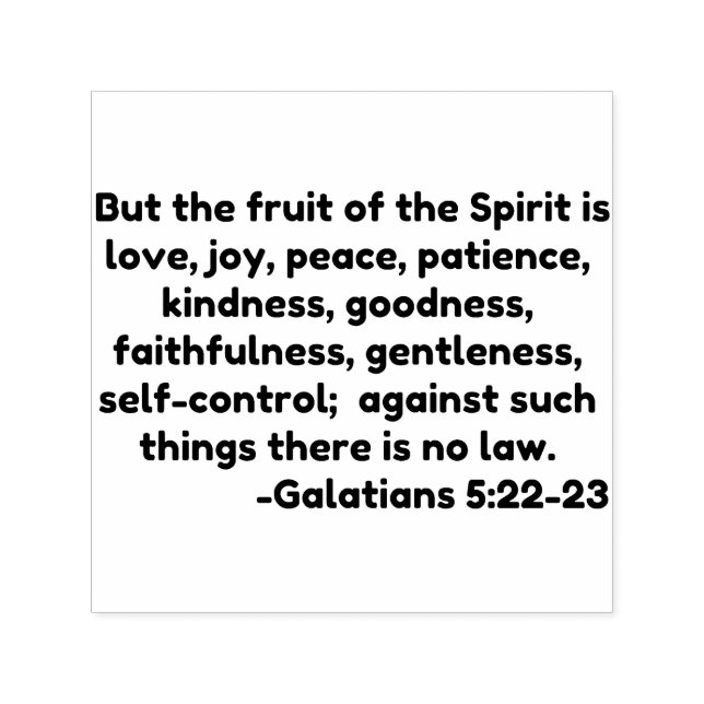 Carimbo Auto Entintado Mas a fruta do Espírito é amor, alegria, paz, p (Design)