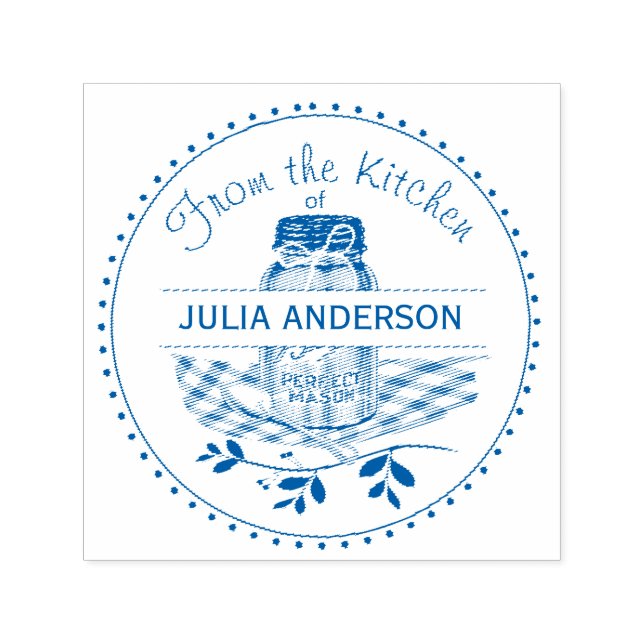 Carimbo Auto Entintado Mason Jar Da Cozinha (Design)