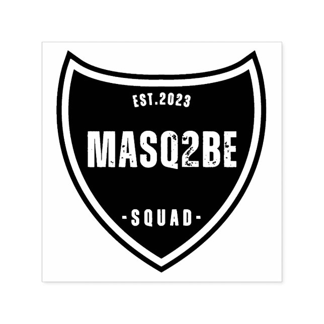 Carimbo Auto Entintado "Masq2Be font design 12" (Design)