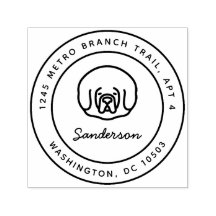 Mastiff Tibetano Retorna Endereço Autocolante Cari