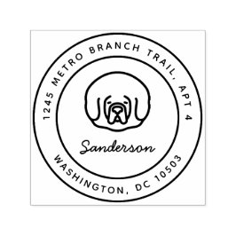 Carimbo Auto Entintado Mastiff Tibetano Retorna Endereço Autocolante Cari