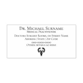 Carimbo Auto Entintado Médicos Profissionais de Saúde DIY caduceus