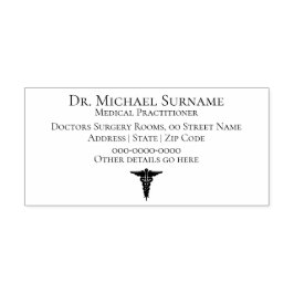 Carimbo Auto Entintado Médicos profissionais DIY caduceus