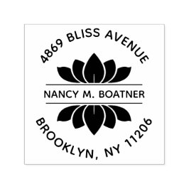 Carimbo Auto Entintado Meditação Mindfulness Zen Endereço de Remetente Ló