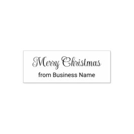 Carimbo Auto Entintado Merry Christmas Cursive Script from Business Name