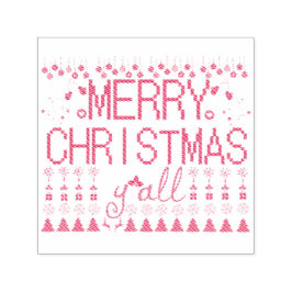 Carimbo Auto Entintado Merry Christmas Y'all Ugly Sweater