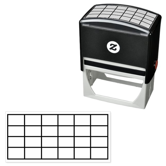 Carimbo Auto Entintado Mesa 6 x 4 Grid Editable Box Office Personalizado (In Situ)