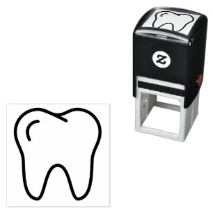 Carimbo Auto Entintado Mini Tooth planejador de consulta odontológica min