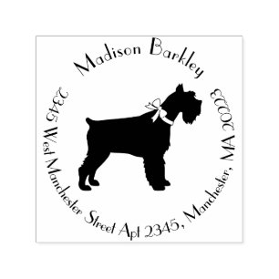 Carimbo Auto Entintado Miniatura Cachorro Schnauzer Puppy