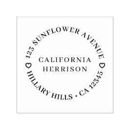 Carimbo Auto Entintado Minimal Heart Design | Custom Return Address Stamp