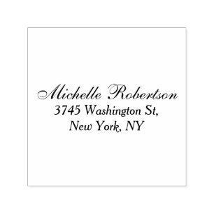 Carimbo Auto Entintado Mínimo de Planície Branca Preta para Escrita Manus