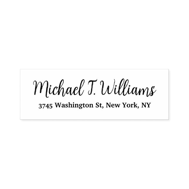 Carimbo Auto Entintado Mínimo Elegante Clássico de Manuscrito Negrito (Design)