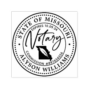 Carimbo Auto Entintado Missouri Modern Notary Public