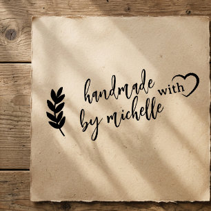 Carimbo Auto Entintado Moda Personalizada Estilo Artesanal Feito Com Amor