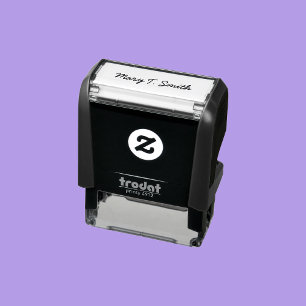 Carimbo Auto Entintado Modelo de Nome de Assinatura Cursiva de Rótulo Com