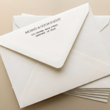 Modern Couples Names Return Address