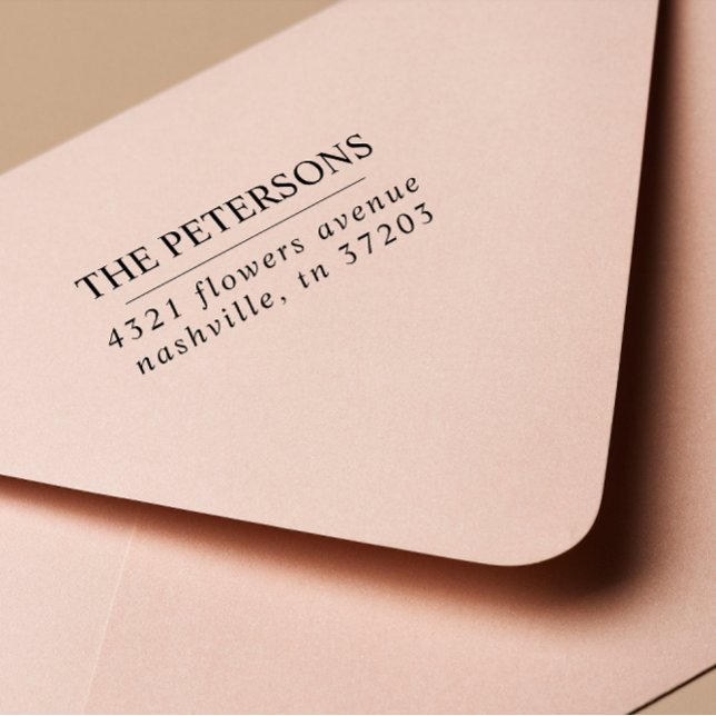 Carimbo Auto Entintado Modern Elegant family name serif wedding (Criador carregado)