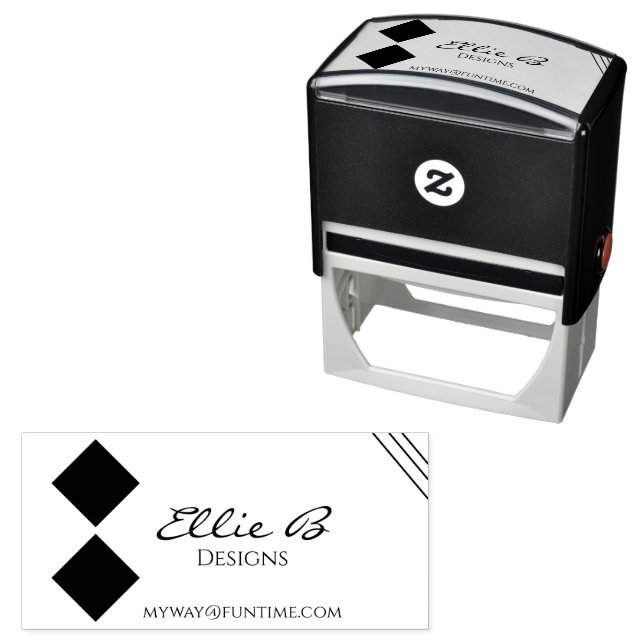 Carimbo Auto Entintado Modern Geometric Sleek Minimalist  (In Situ)