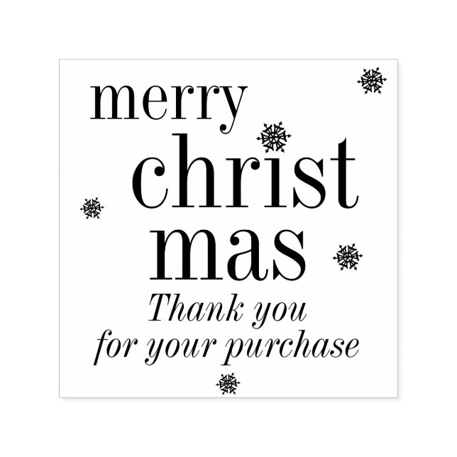 Carimbo Auto Entintado Modern Merry Christmas purchase note (Design)